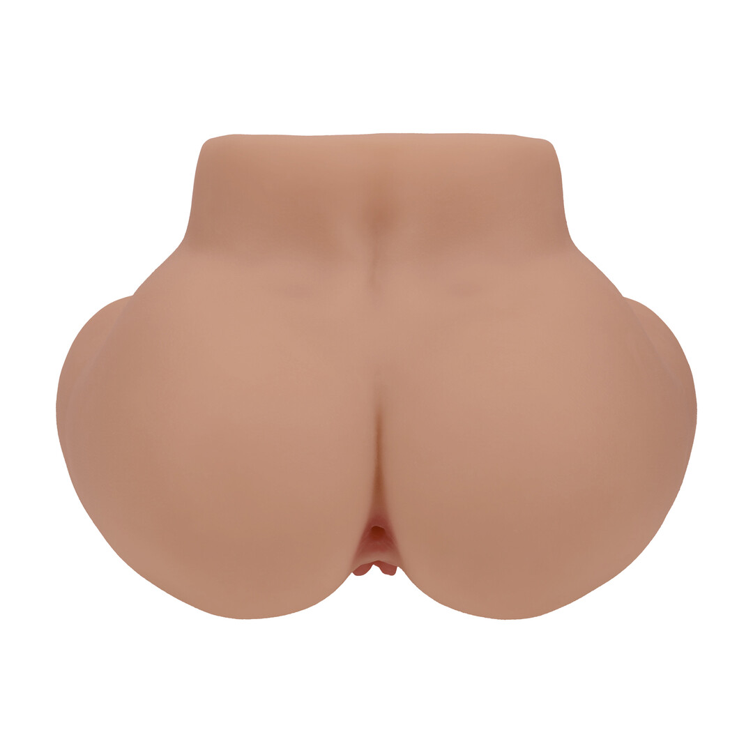 Xkin by shots Bodyforms - Lux Arden - Dual Entry Vibrerende Masturbator - 3,5 kg / 7,7 lbs - Tan (8714273029843)