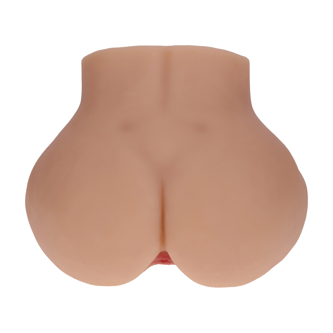 Xkin by shots Bodyforms - Nina Vale - Dubbele Ingang Vibrerende Masturbator - 2,5 kg / 5,7 lbs - Tan (8714273029966)