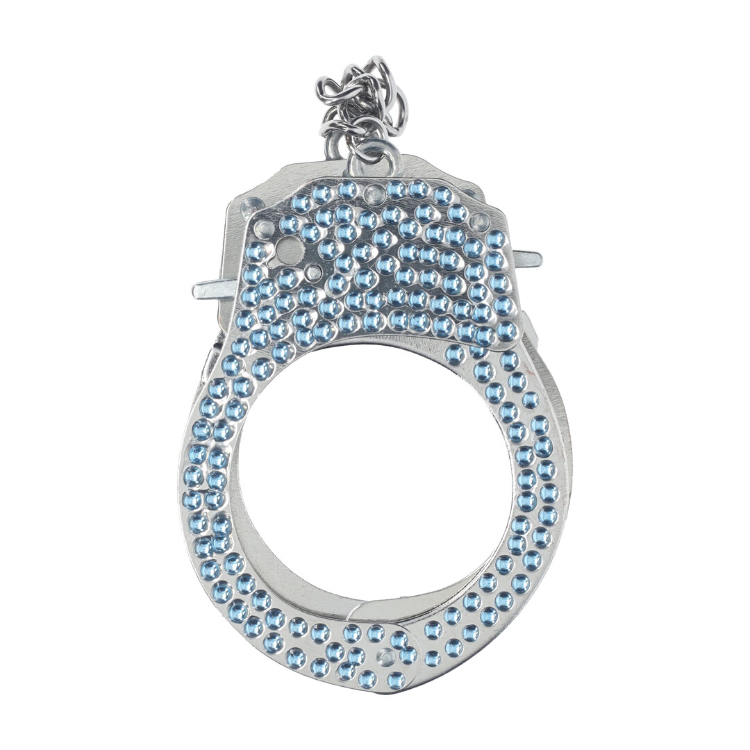 Ouch! by shots Heavy-Duty Diamond Handcuffs - Blue (8714273031082)