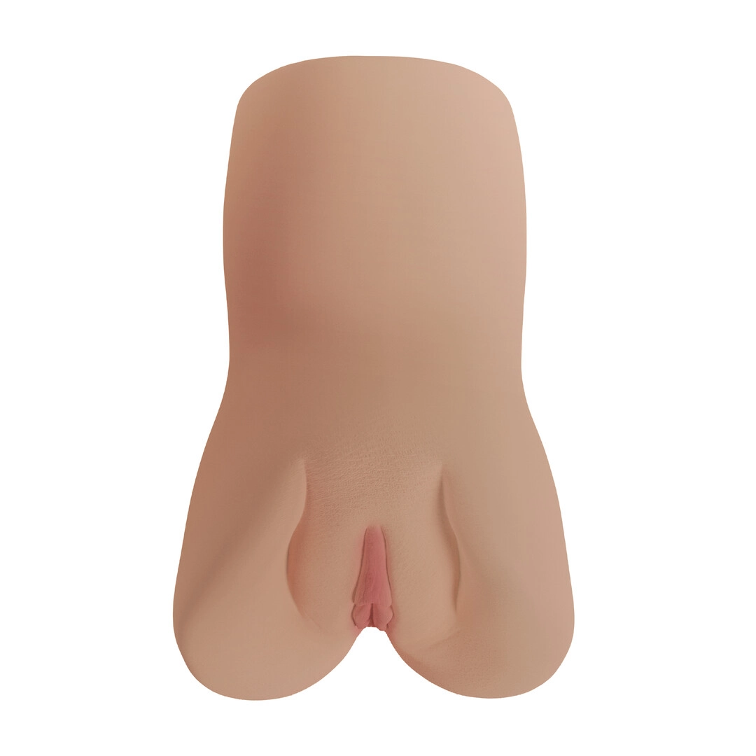 Xkin by shots Superheroes - Devilshade - Dual Entry Vibrating Masturbator - 660g - Tan (8714273031808)