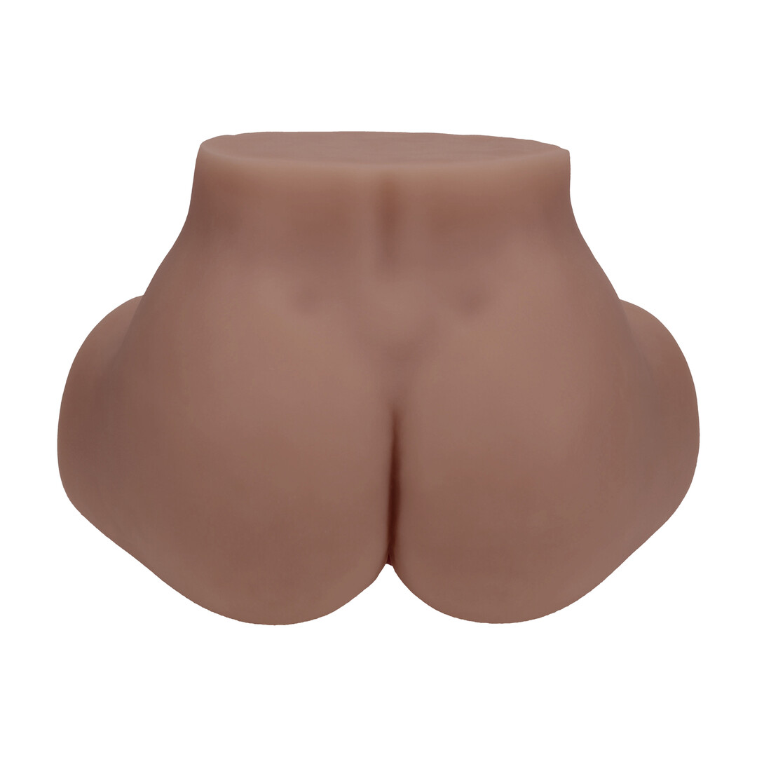 Xkin by shots Bodyforms - Layla Love - Dubbele Ingang Vibrerende Masturbator - 3,5 kg / 7,7 lbs - Bruin (8714273029973)