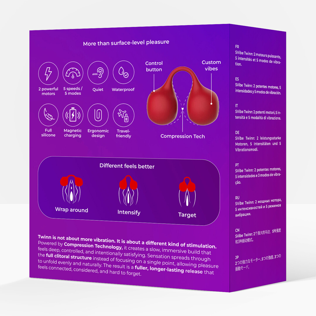 Snail vibe TWINN - Vinger Vibrator - Kers (8721325867131)