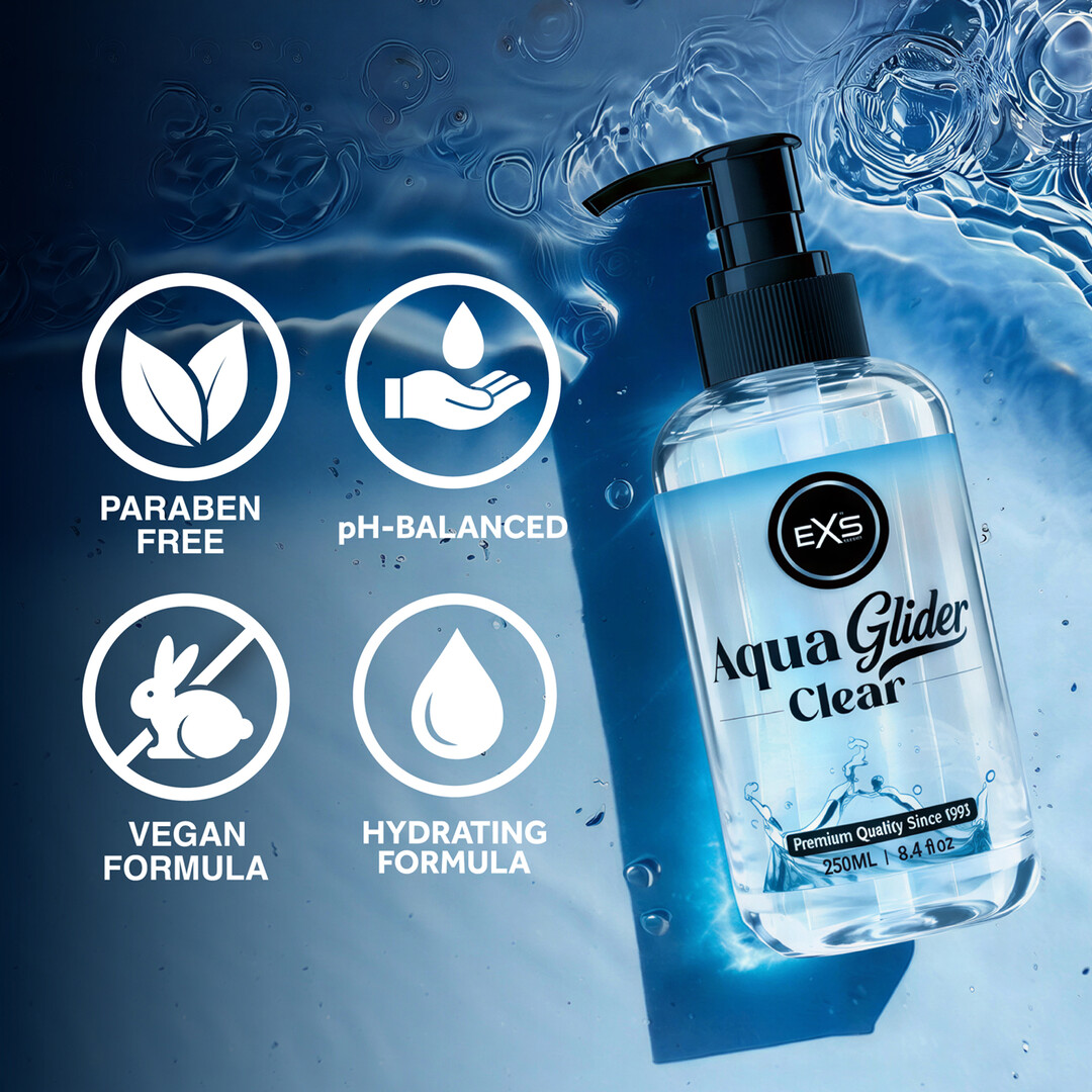 EXS AquaGlider Clear - Waterbasis Glijmiddel - 250 ml (8684936803106)