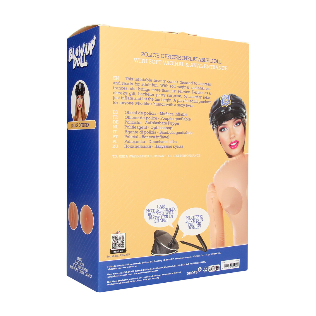 S-line by shots Politieagent - Opblaasbare Pop - Vaginaal en Anaal (8714273015990)