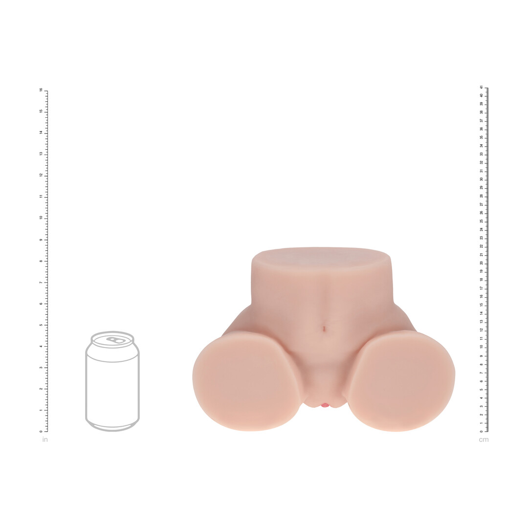 Xkin by shots Bodyforms - Rina Brooks - Dubbele Ingang Vibrerende Masturbator - 2,4 kg / 5,4 lbs - Vlees (8714273029829)