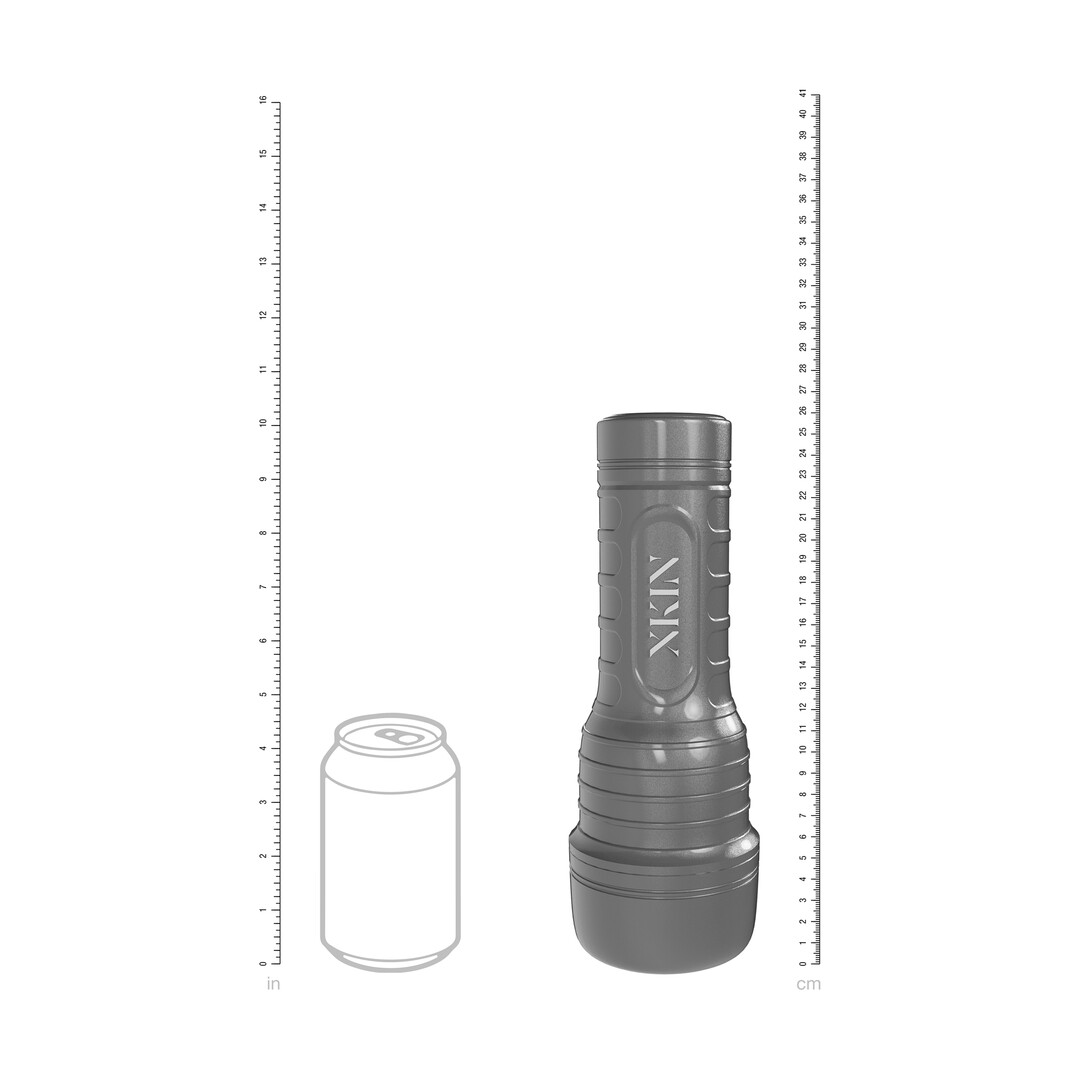 Xkin by shots Metallix - Nova Pearl - Vibrating Torch Masturbator - Pussy - 590g - Silver/Brown (8714273031334)