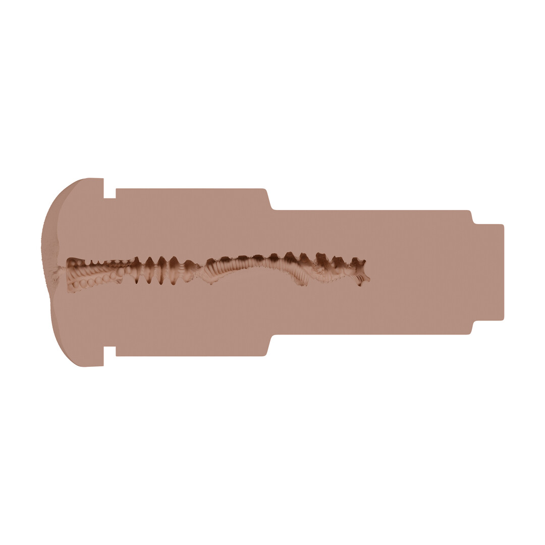 Xkin by shots Metallix - Don Phoenix - Vibrating Torch Masturbator with Suction - Ass - 660g - Red/Tan (8714273031419)