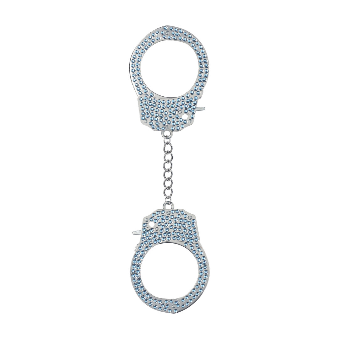 Ouch! by shots Heavy-Duty Diamond Handcuffs - Blue (8714273031082)