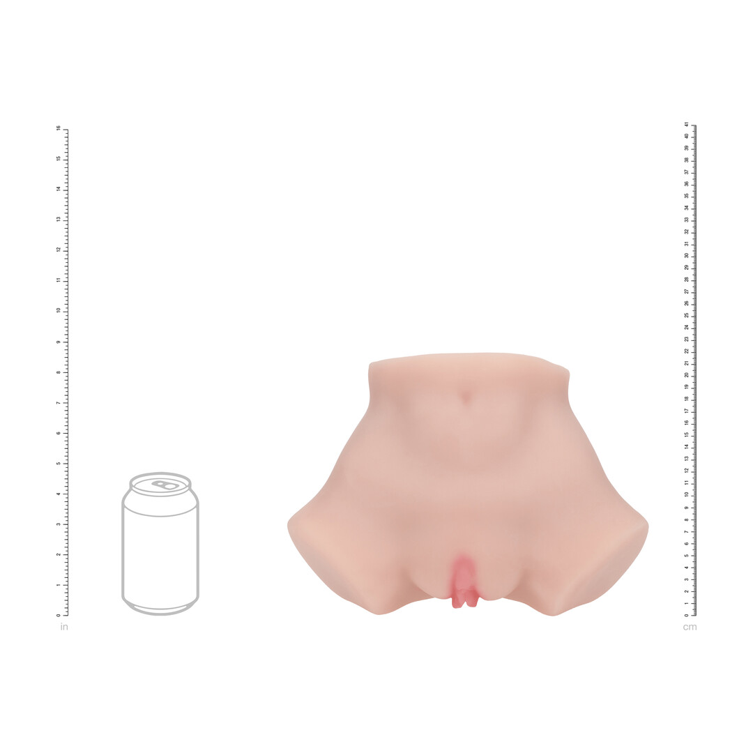 Xkin by shots Bodyforms - Aria Summers - Dubbele Ingang Vibrerende Masturbator - 1,6 kg / 3,5 lbs - Vlees (8714273029898)
