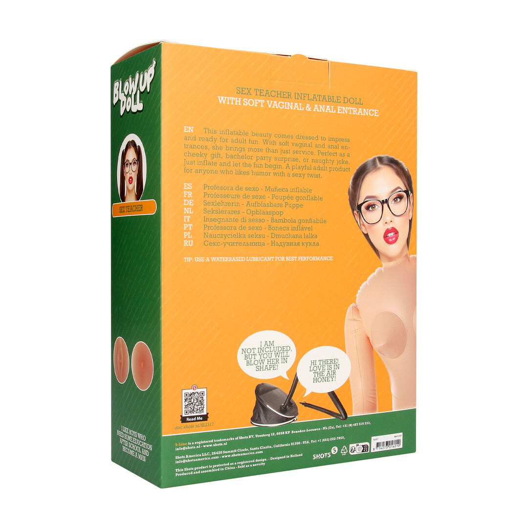 S-line by shots Seksleraar - Opblaasbare Pop - Vaginaal en Anaal (8714273016010)