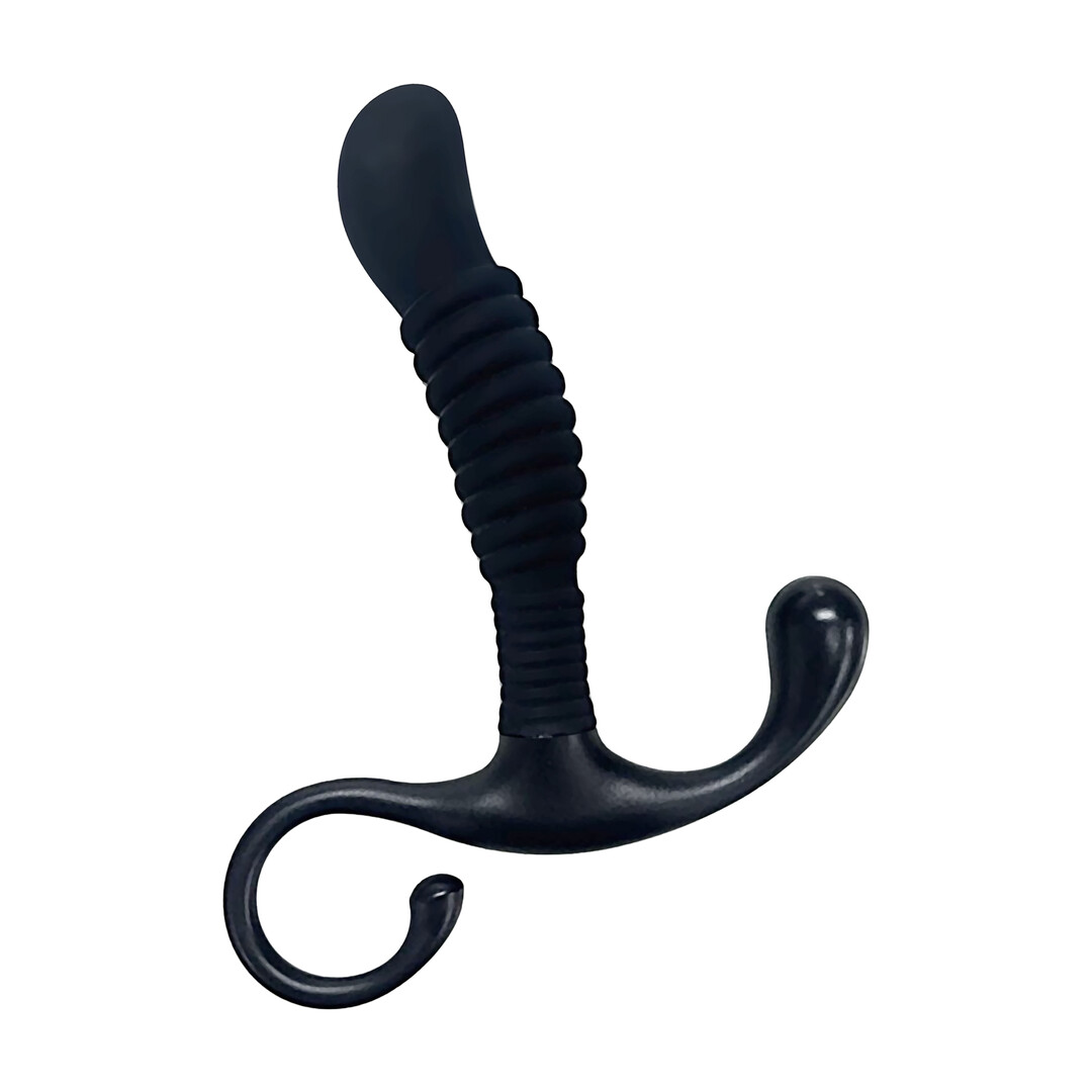 Doc johnson Ribbed Silicone Prostate Massager - Black (782421106133)