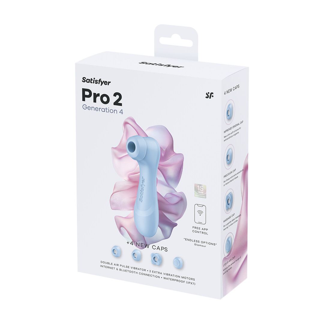 Satisfyer Pro 2 Generatie 4 - Dubbele Luchtpulsvibrator - Serene Blauw (4061504095400)