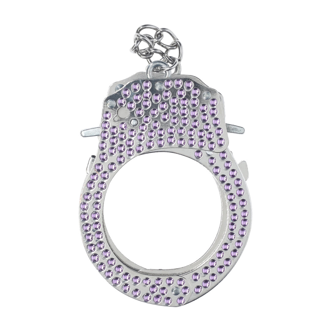 Ouch! by shots Heavy-Duty Diamond Handcuffs - Purple (8714273031105)