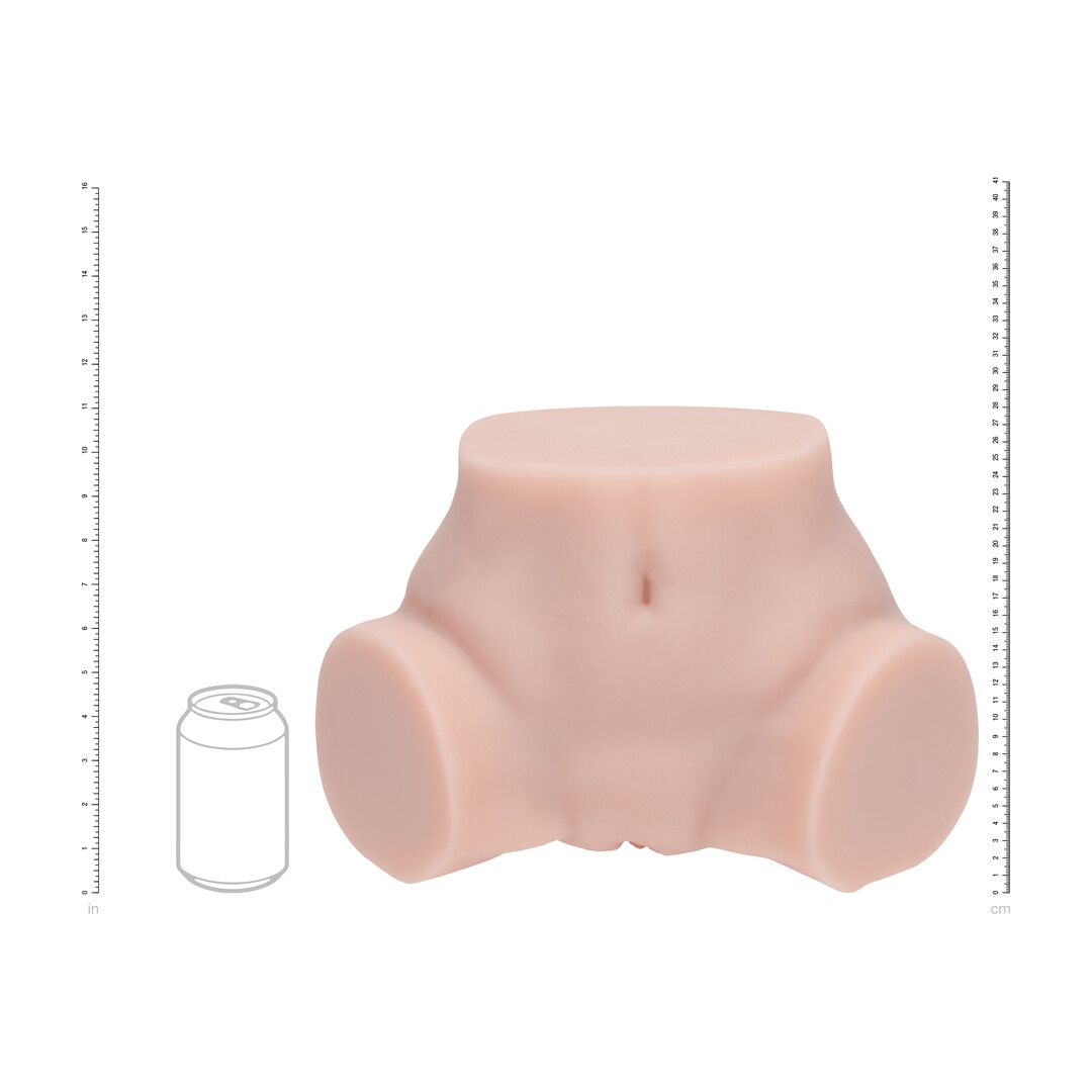Xkin by shots Bodyforms - Ivy Lane - Dubbele Ingang Vibrerende Masturbator - 3,5 kg / 7,7 lbs - Vlees (8714273029980)