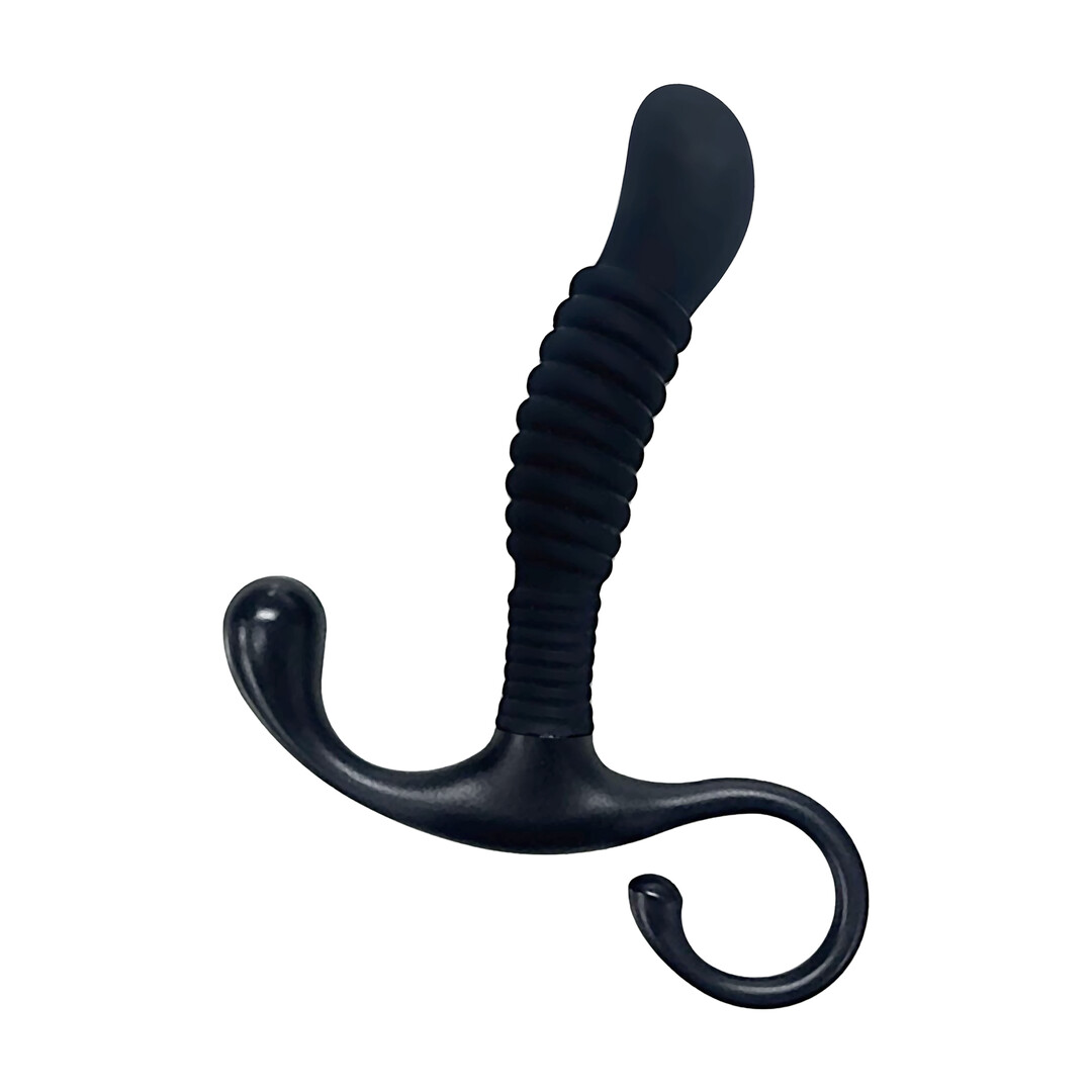 Doc johnson Ribbed Silicone Prostate Massager - Black (782421106133)