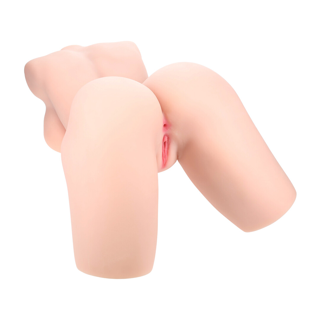 Xkin by shots Bodyforms - Lyla Rose - Poseerbare Dubbele Ingang Vibrerende Masturbator - 21 kg / 46,3 lbs - Vlees (8714273030030)