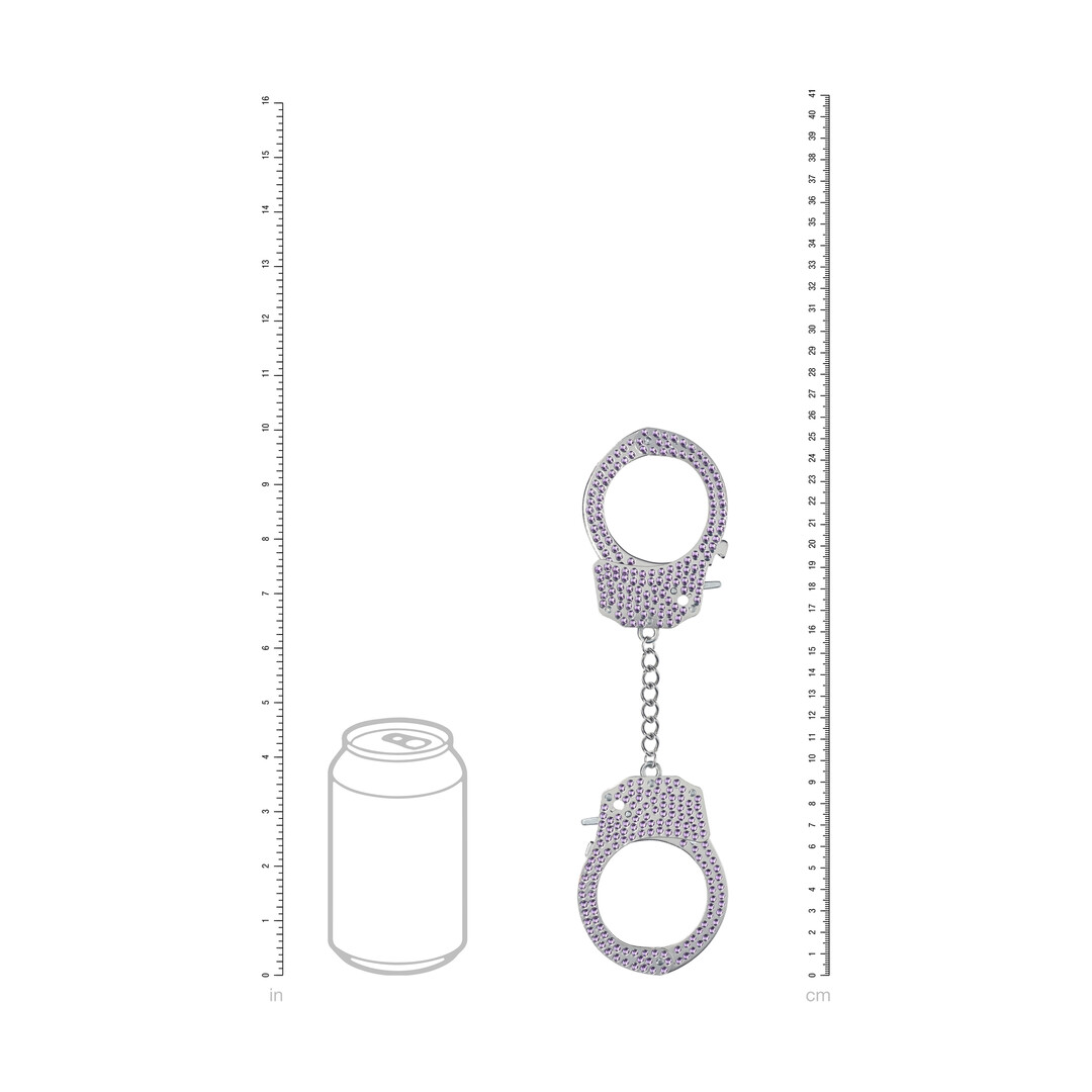 Ouch! by shots Heavy-Duty Diamond Handcuffs - Purple (8714273031105)