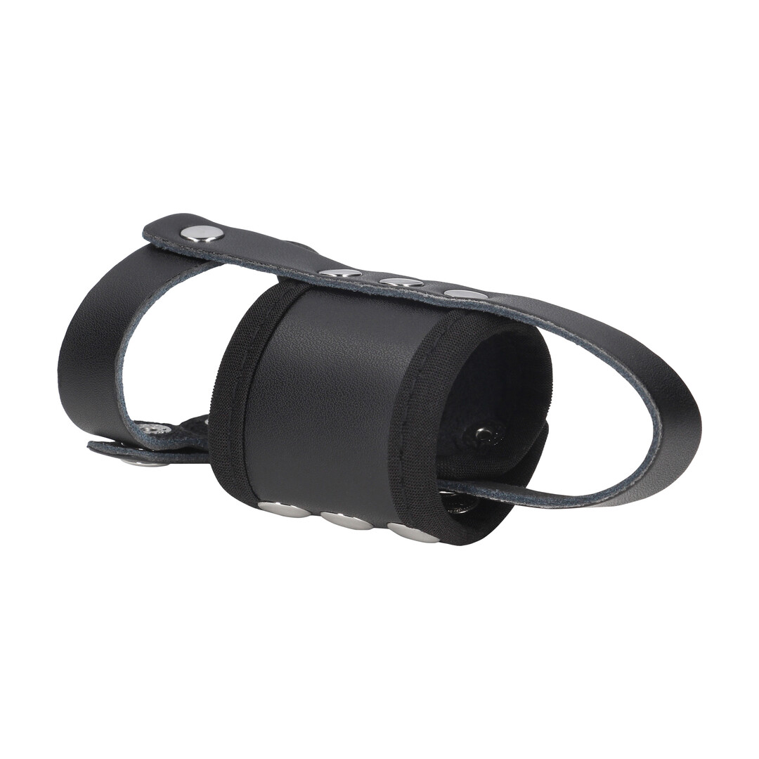 Ouch! by shots Penis Strap and Ball Stretcher - Black (8714273015419)