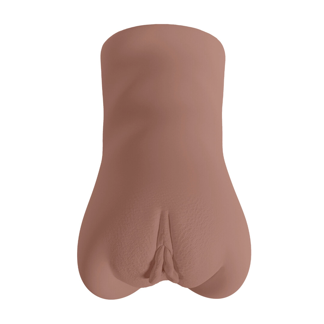 Xkin by shots Superheroes - Goldess - Dual Entry Vibrating Masturbator - 660g - Brown (8714273031815)