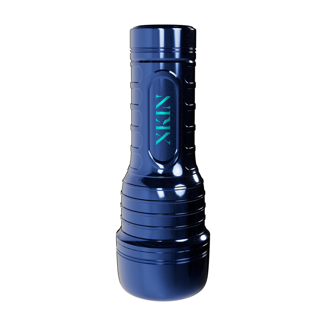 Xkin by shots Metallix - Axel Steel - Torch Masturbator - Mouth - 570g - Blue/Brown (8714273031303)