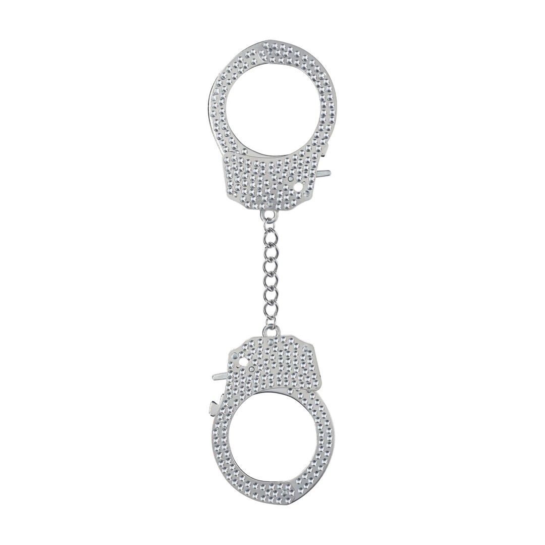 Ouch! by shots Heavy-Duty Diamond Handcuffs - Silver (8714273031112)