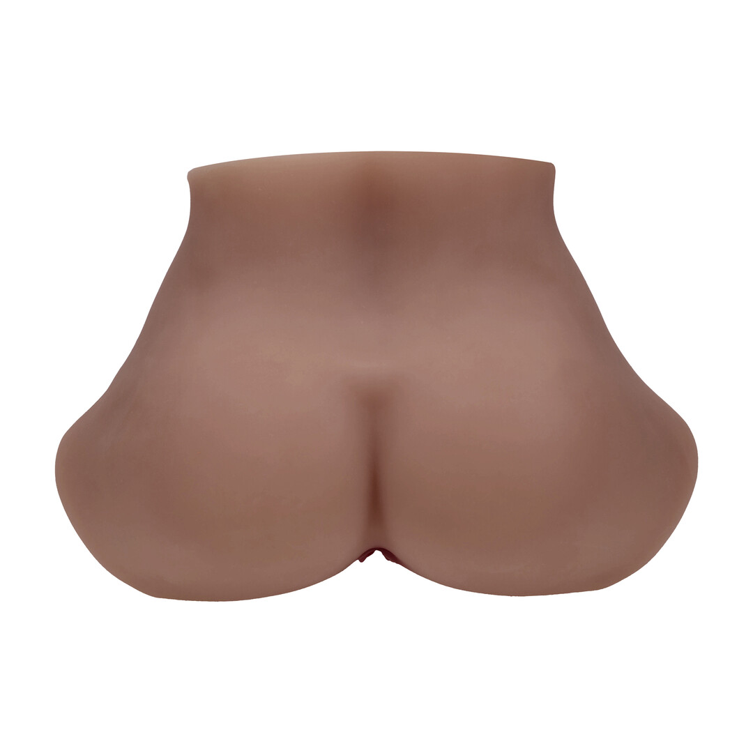 Xkin by shots Bodyforms - Eve Rhodes - Dubbele Ingang Vibrerende Masturbator - 1,6 kg / 3,5 lbs - Bruin (8714273029881)