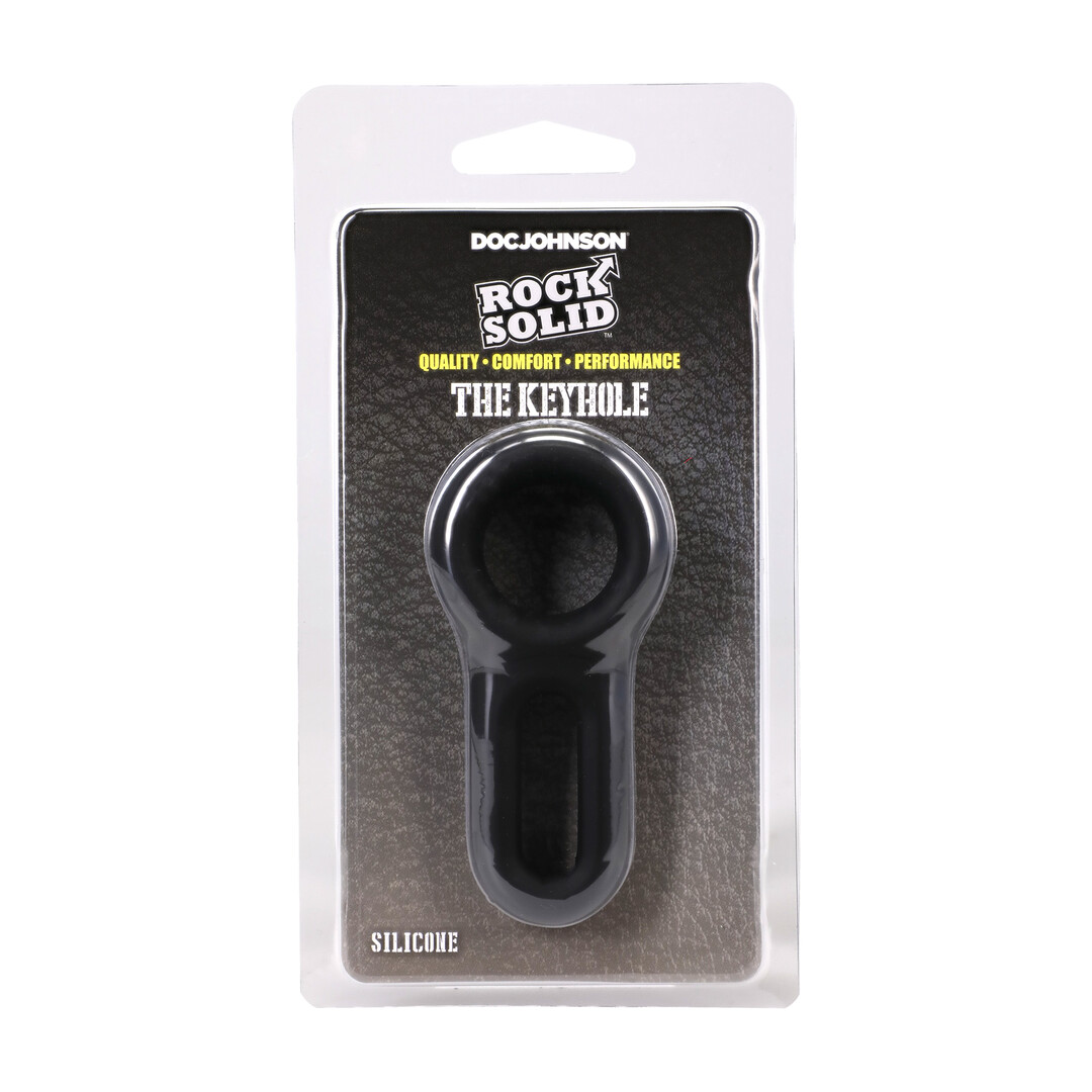 Doc johnson The Keyhole - Silicone Cockring - Black (782421098407)