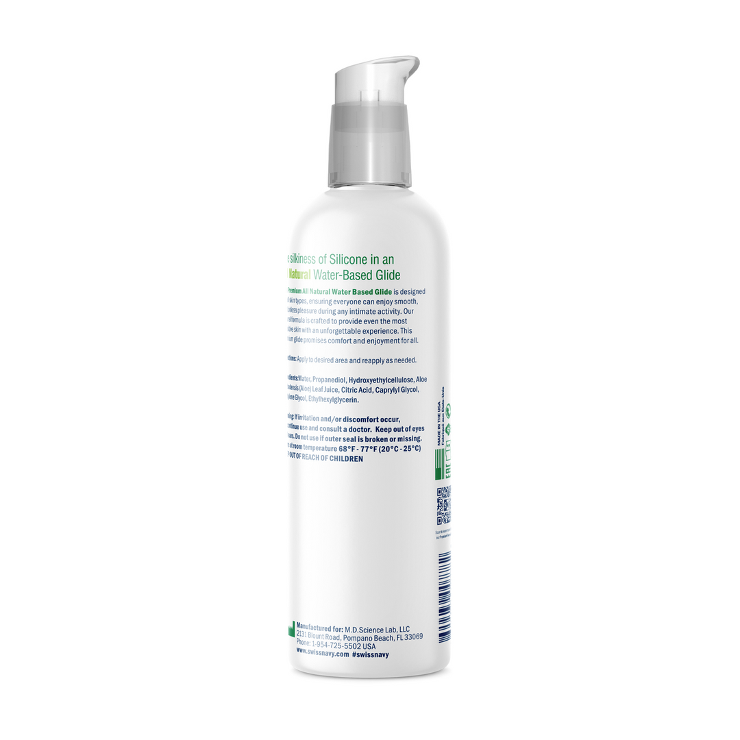 Swiss navy Natural - Premium All Natural Waterbased Lubricant - 8 fl oz / 236 ml (699439007782)