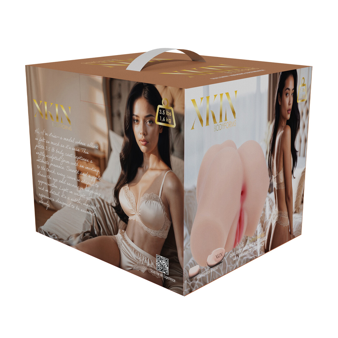 Xkin by shots Bodyforms - Aria Summers - Dubbele Ingang Vibrerende Masturbator - 1,6 kg / 3,5 lbs - Vlees (8714273029898)