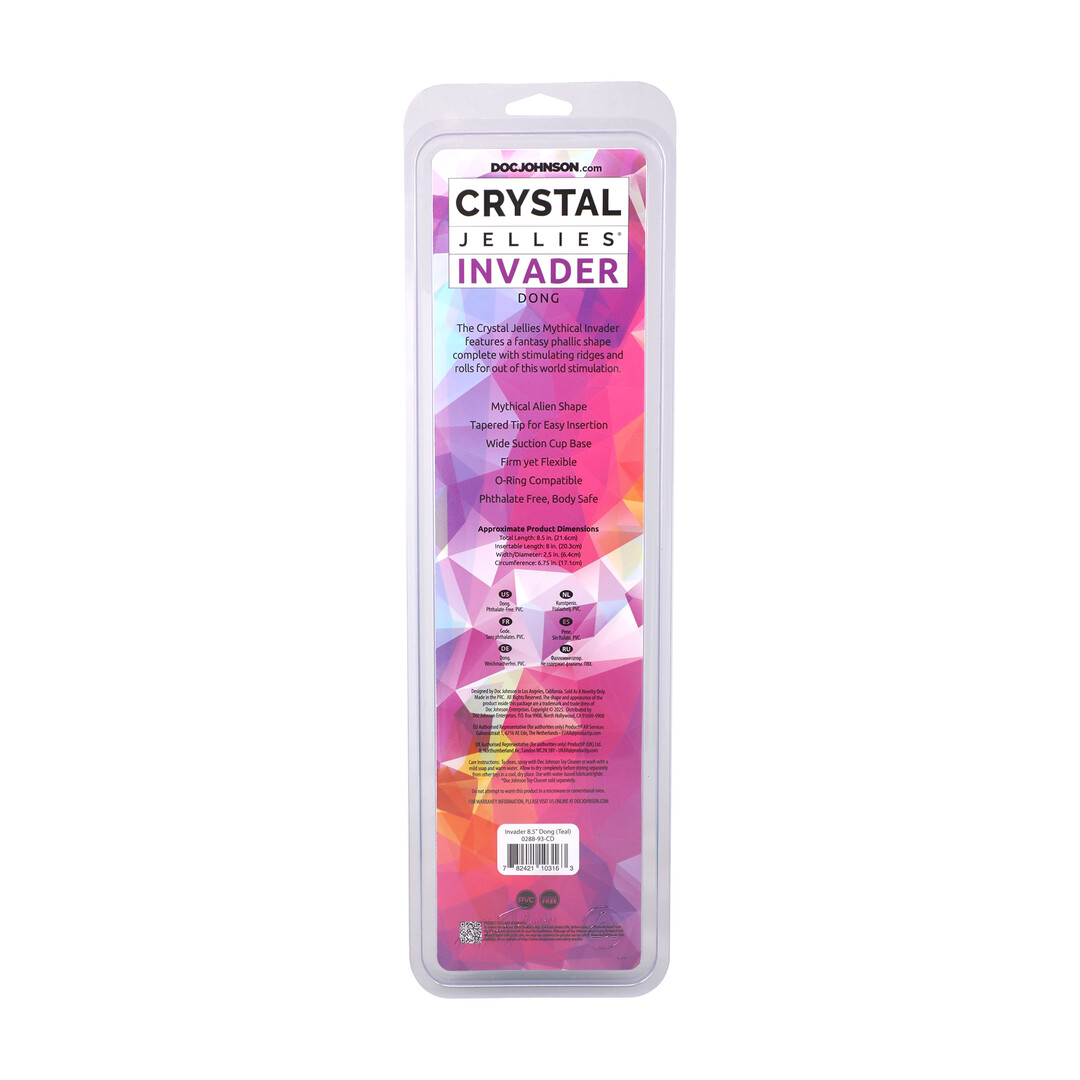 Doc johnson Invader - Fantasy Dildo - 8.5 / 21,6 cm - Teal (782421103163)