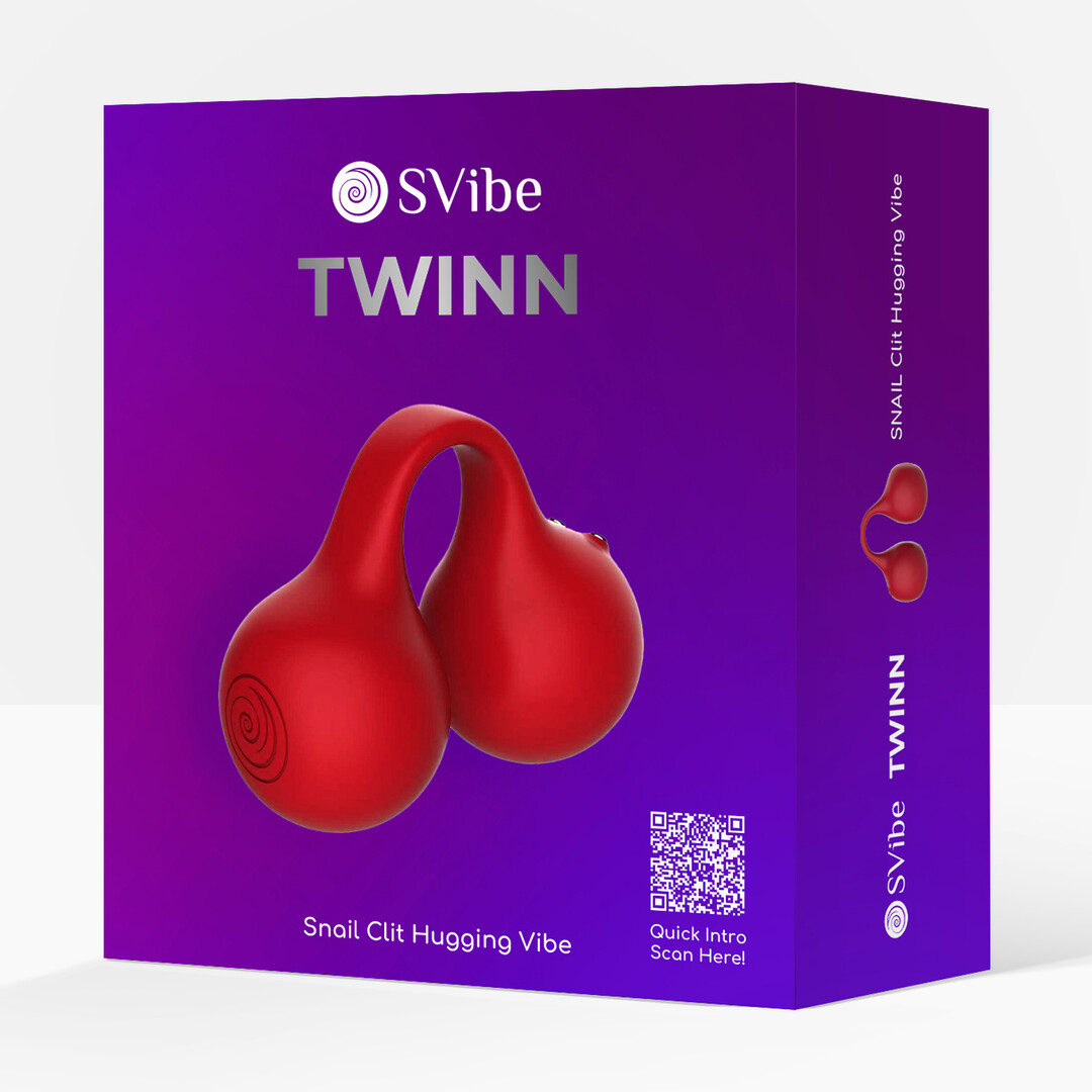 Snail vibe TWINN - Vinger Vibrator - Kers (8721325867131)