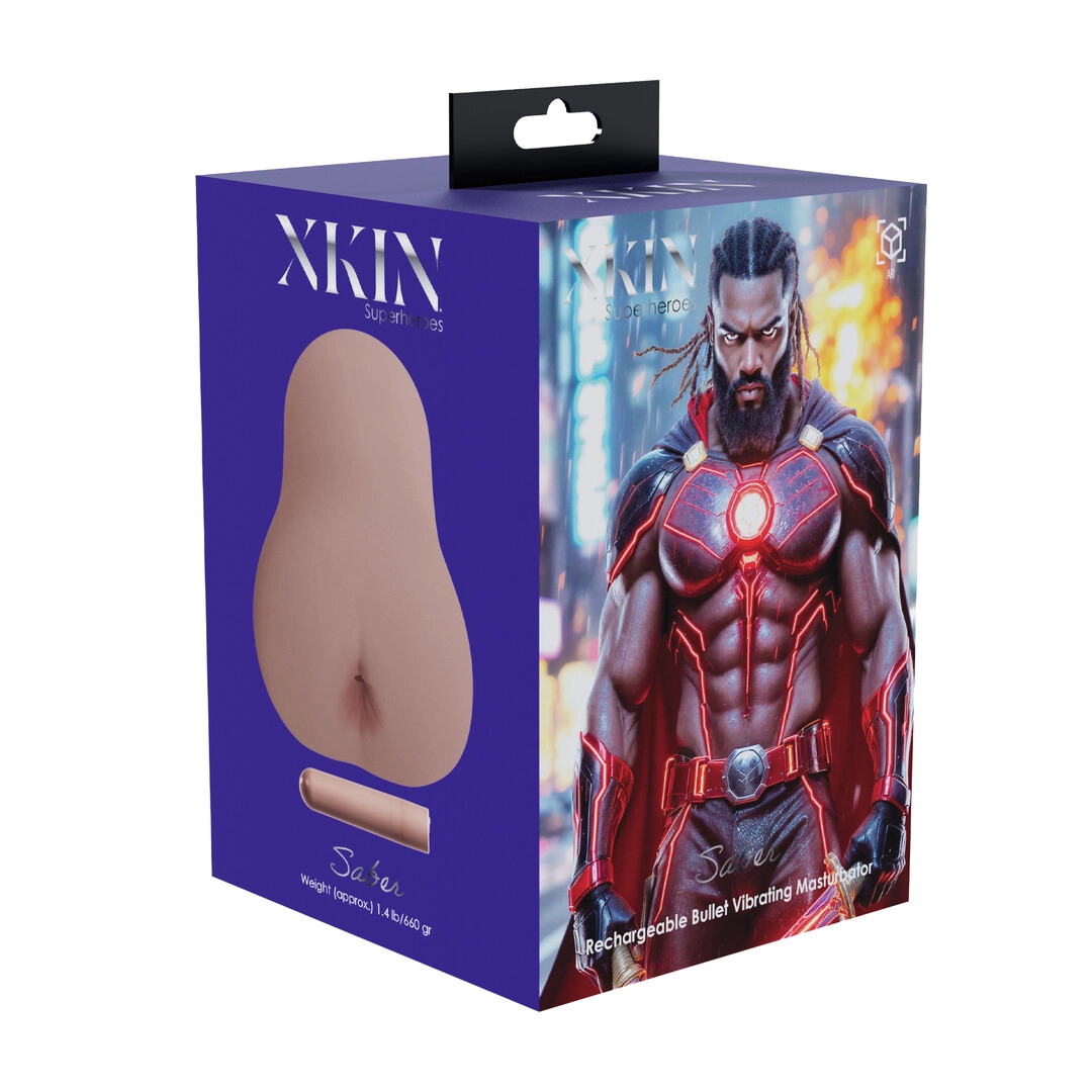 Xkin by shots Superheroes - Saber - Vibrating Masturbator - Ass - 660g - Brown (8714273031693)