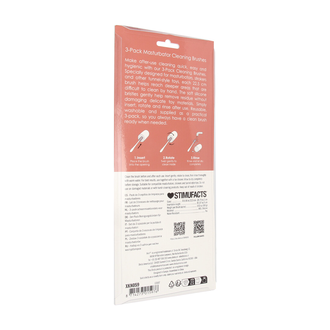 Xkin by shots 3-Pack Masturbator Cleaning Brushes (8714273015976)