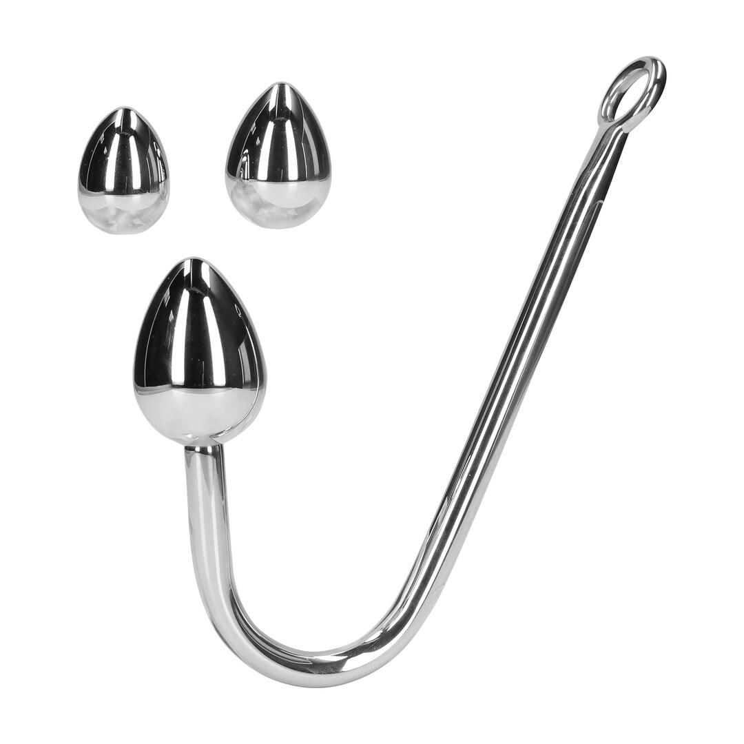 Ouch! by shots Anal Hook Trainer with 3 Plugs - Silver (8714273015051)