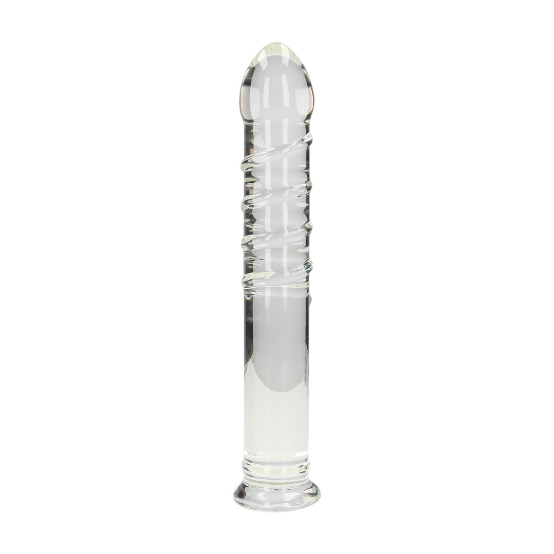 Ouch! by shots Glass Ringed Dildo - Xtra Large - Clear (8714273015082)