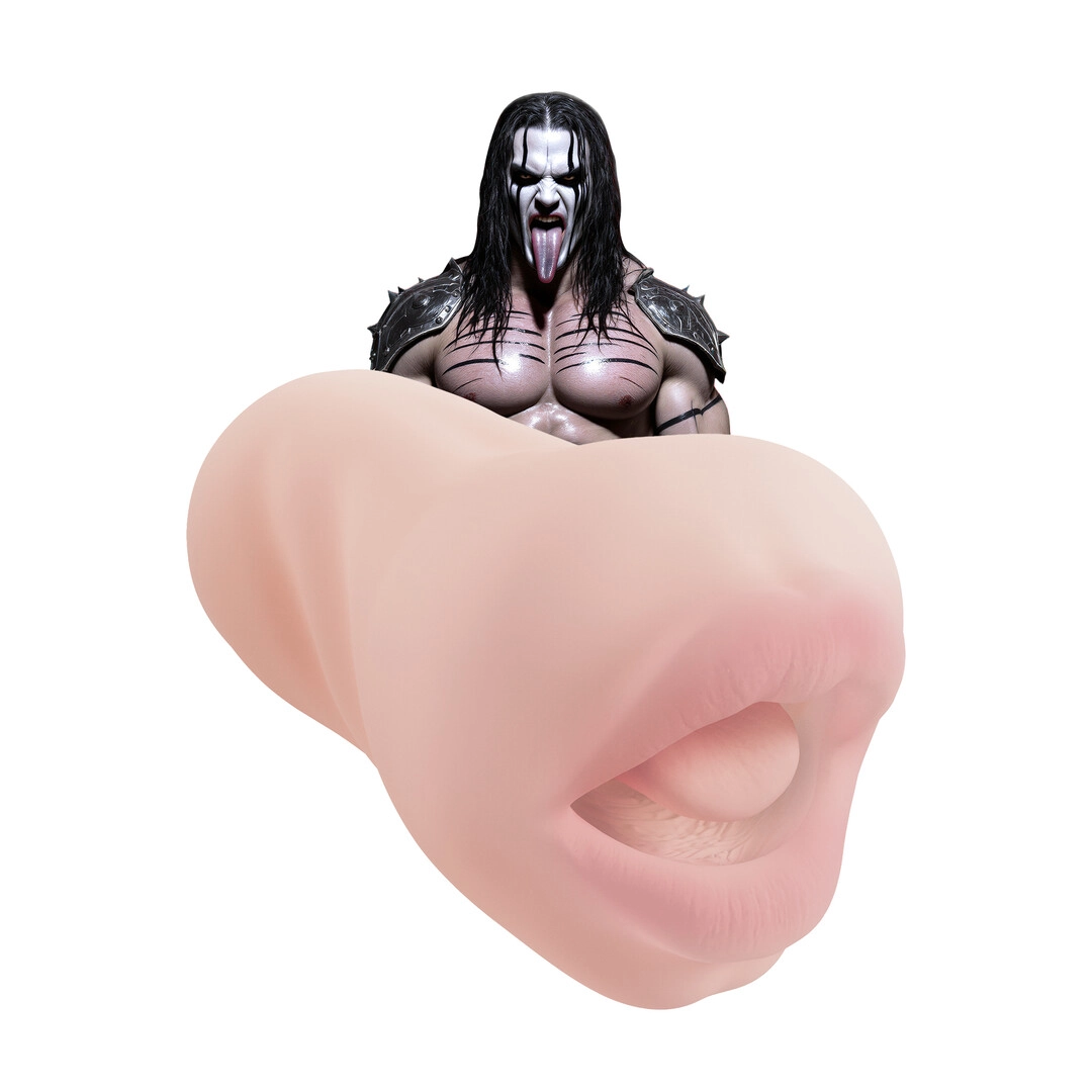 Xkin by shots Superheroes - Dark Wolf - Vibrating Masturbator - Mouth - 660g - Flesh (8714273031730)