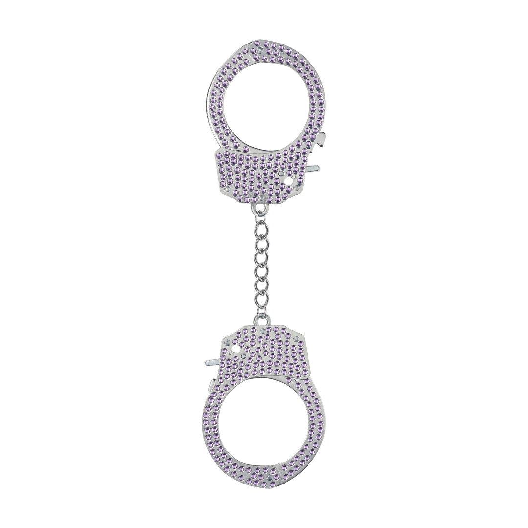Ouch! by shots Heavy-Duty Diamond Handcuffs - Purple (8714273031105)