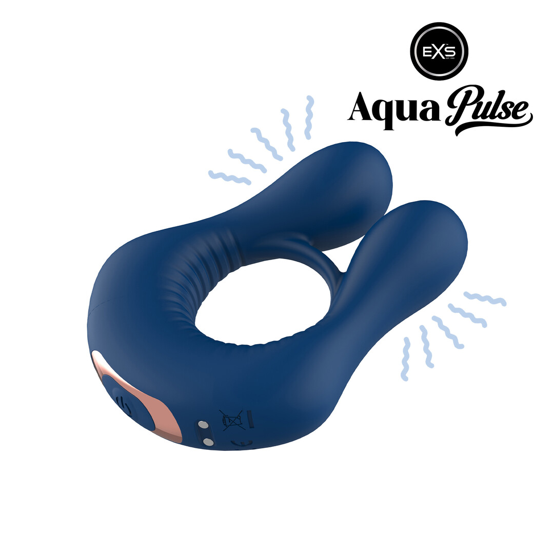 EXS AquaPulse - Poseidon - Vibrerende Prestatie Ring - Blauw (5027701010133)