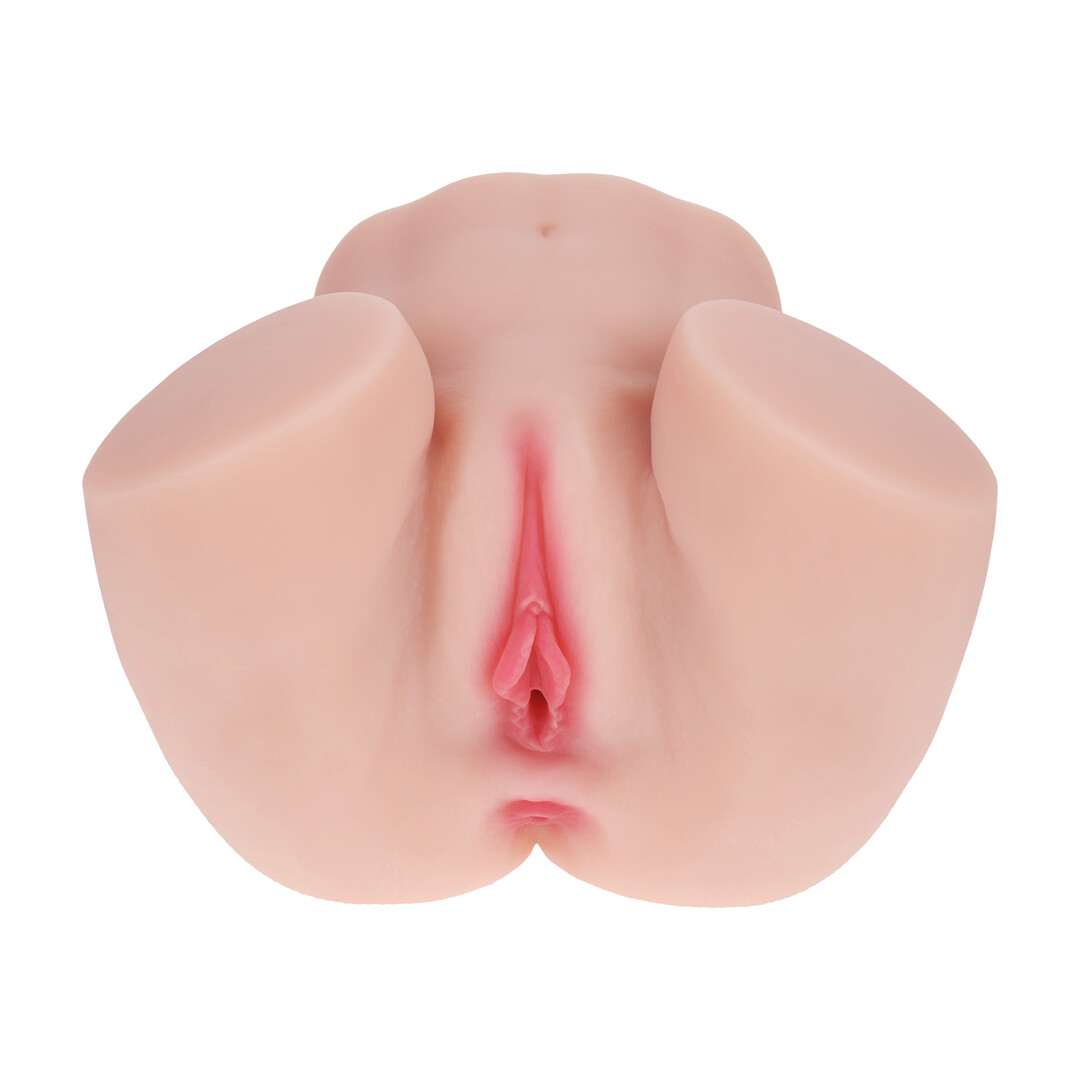 Xkin by shots Bodyforms - Mia Hart - Dual Entry Vibrerende Masturbator - 2,5 kg / 5,7 lbs - Vlees (8714273029959)