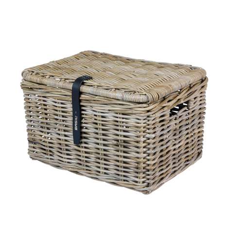 Basil mand Dax L + deksel rotan grijs (8715019130885)