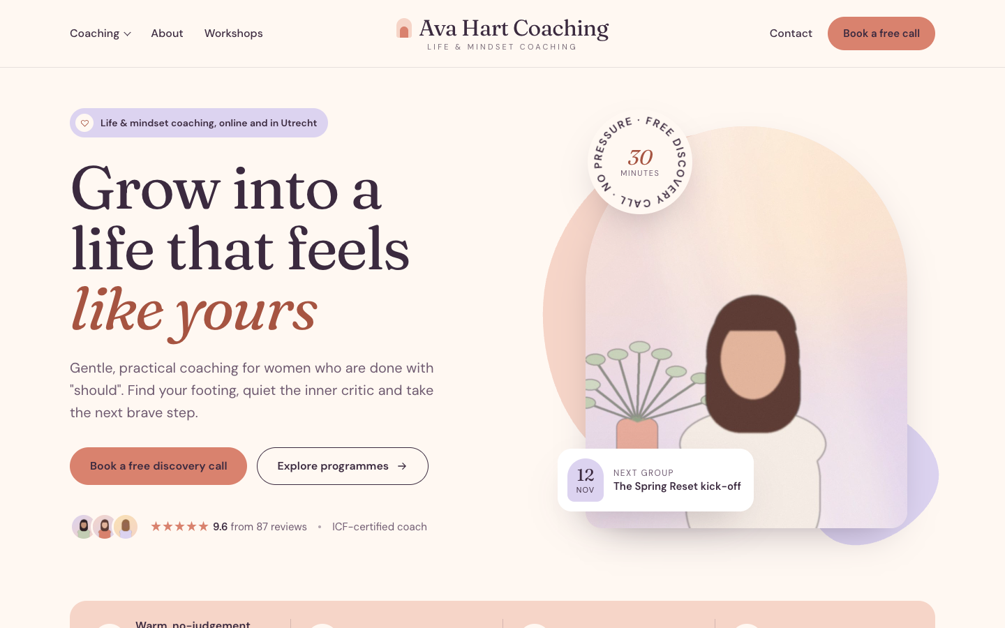 Bloom: Homepage (desktop)