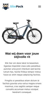 Mobile iPhone template voorbeeld
