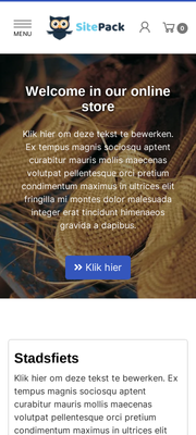Mobile iPhone template voorbeeld