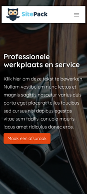Mobile iPhone template voorbeeld